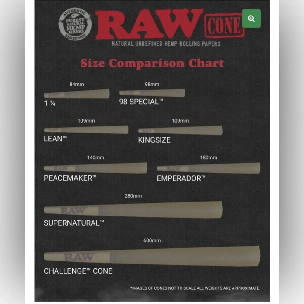 RAW cone king size classic pre rolled 100PK with smell proof tube - Picture 5 of 7